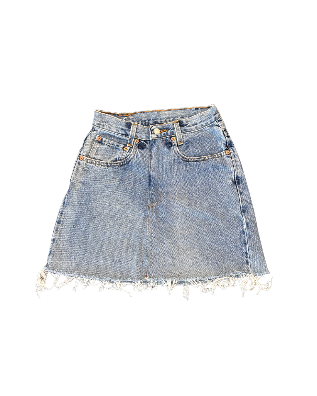Levi’s denim skirt in a classic light blue wash