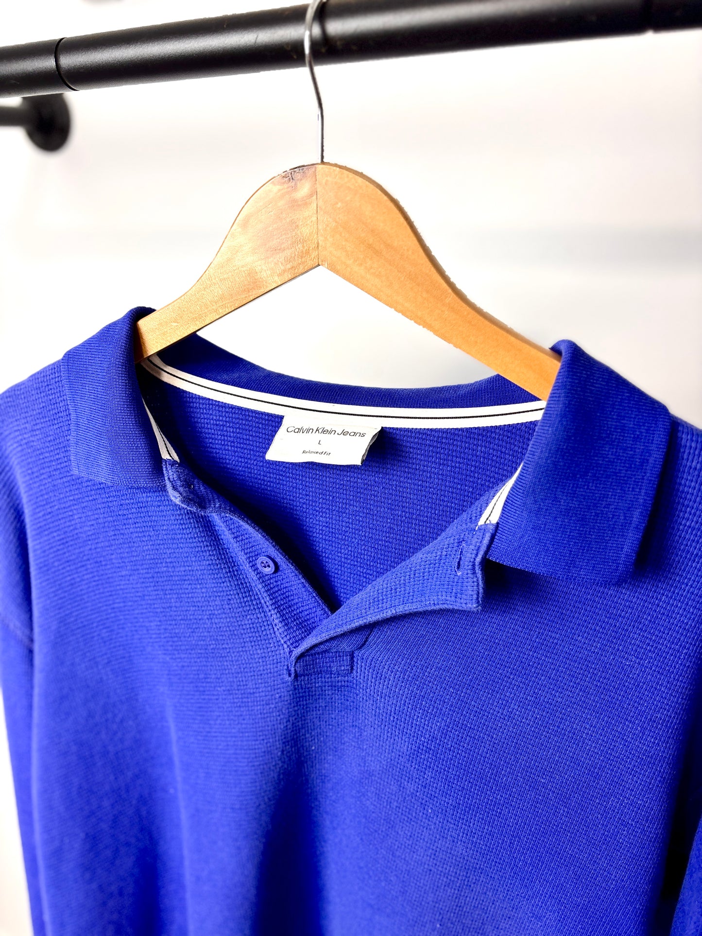 MODERN CALVIN KLEIN POLO JUMPER BLUE