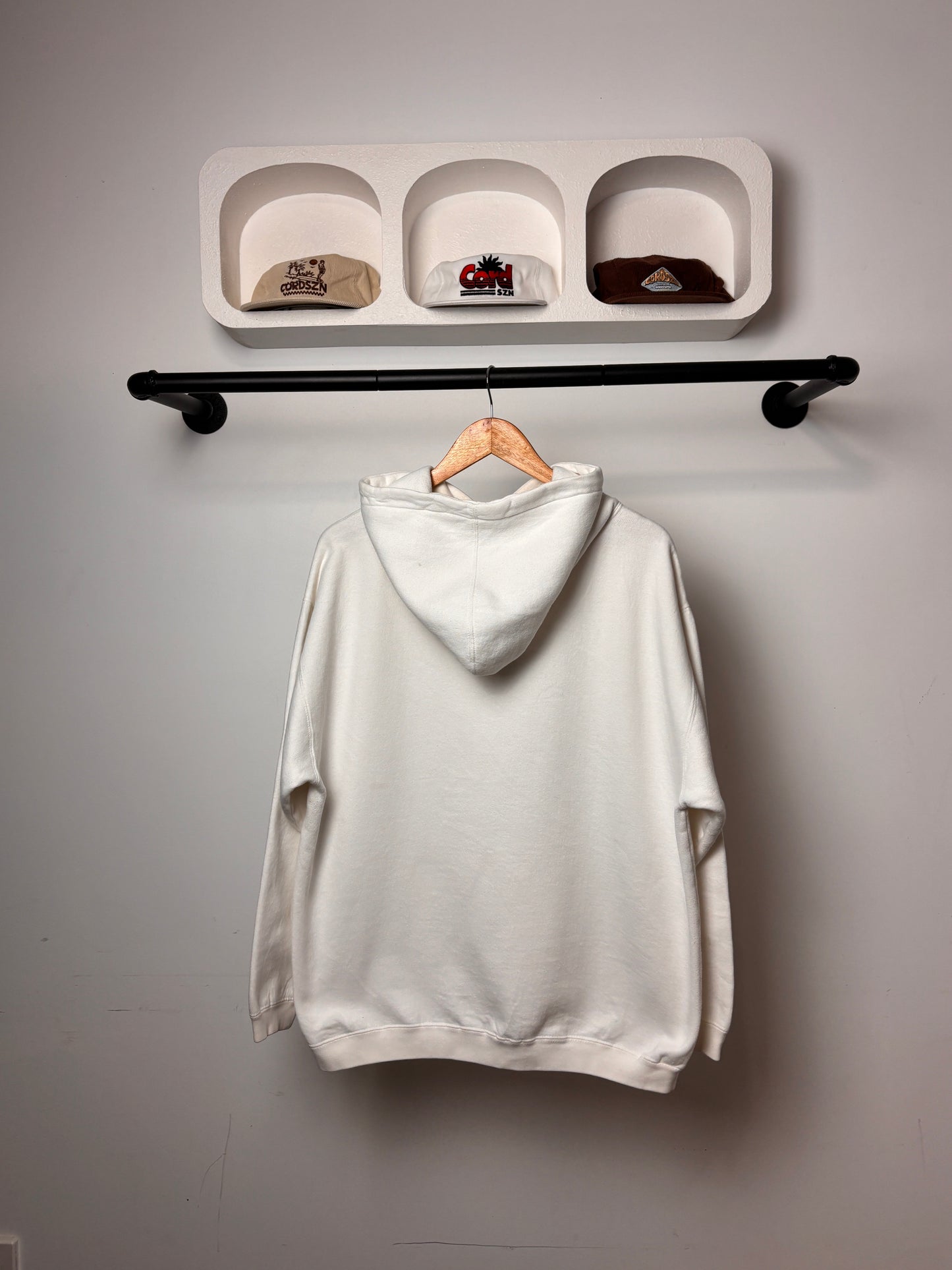 VINTAGE RUSTY HOODIE WHITE