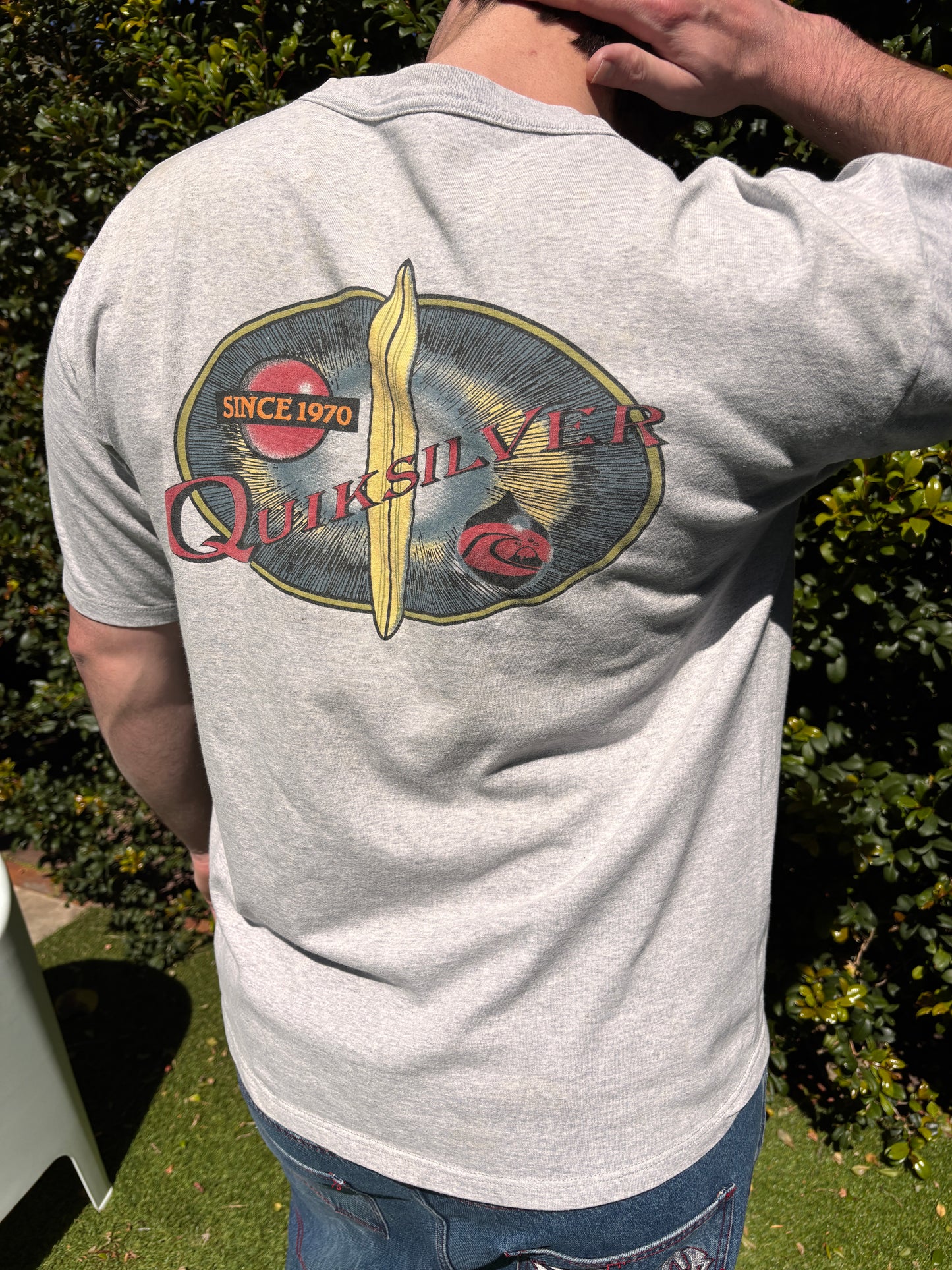 VINTAGE QUIKSILVER TEE GREY