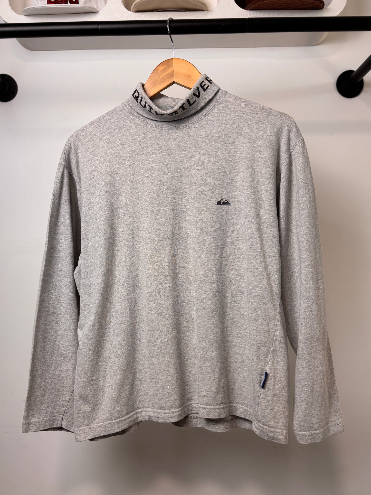 RARE 90's QUIKSILVER MOCK NECK GREY