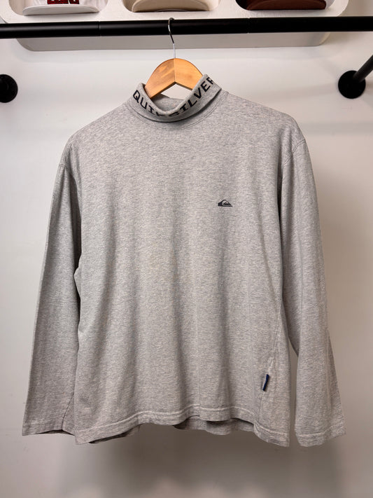 RARE 90's QUIKSILVER MOCK NECK GREY