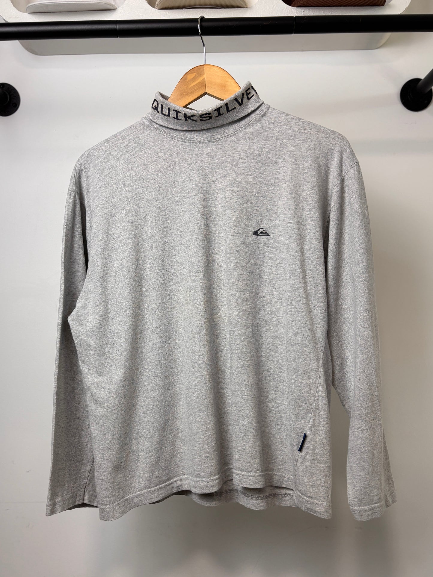 RARE 90's QUIKSILVER MOCK NECK GREY