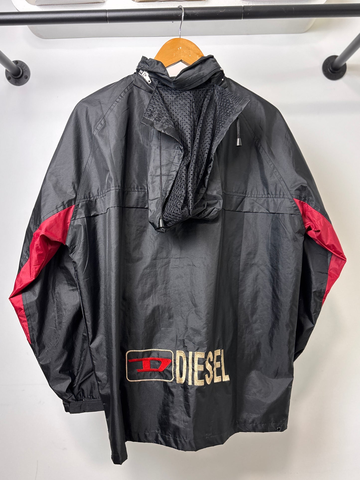Y2k DIESEL ZIP UP JACKET BLACK