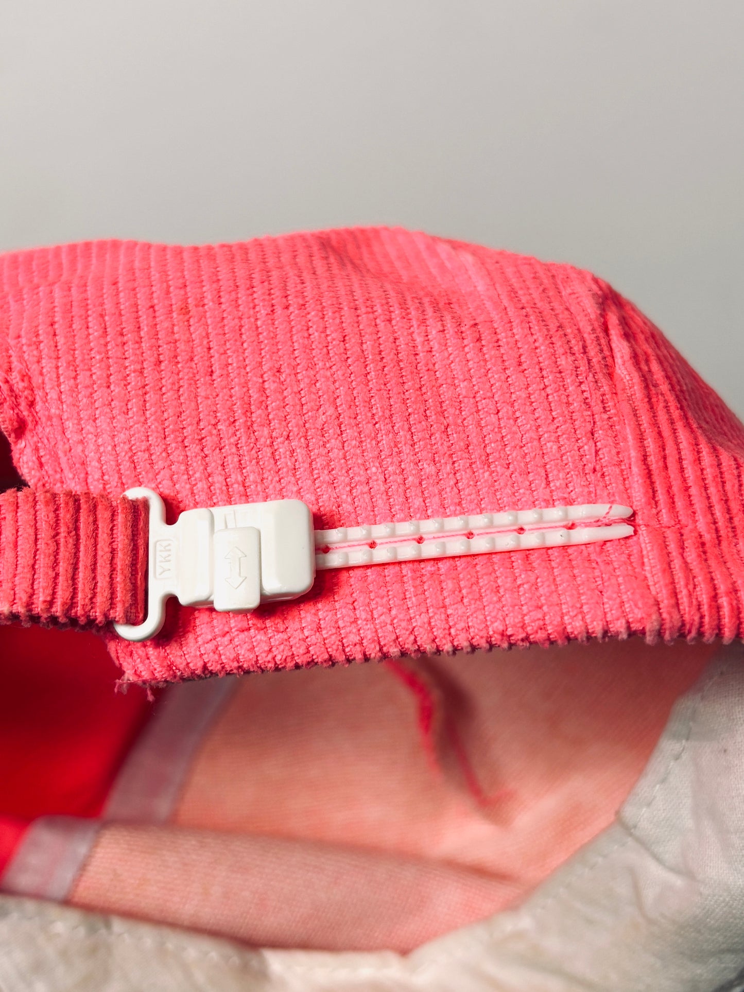 Y2K NEON PINK CORDUROY HAT