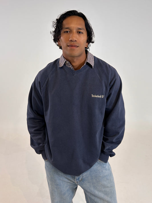 2000'S TIMBERLAND CREWNECK (V NECK) NAVY
