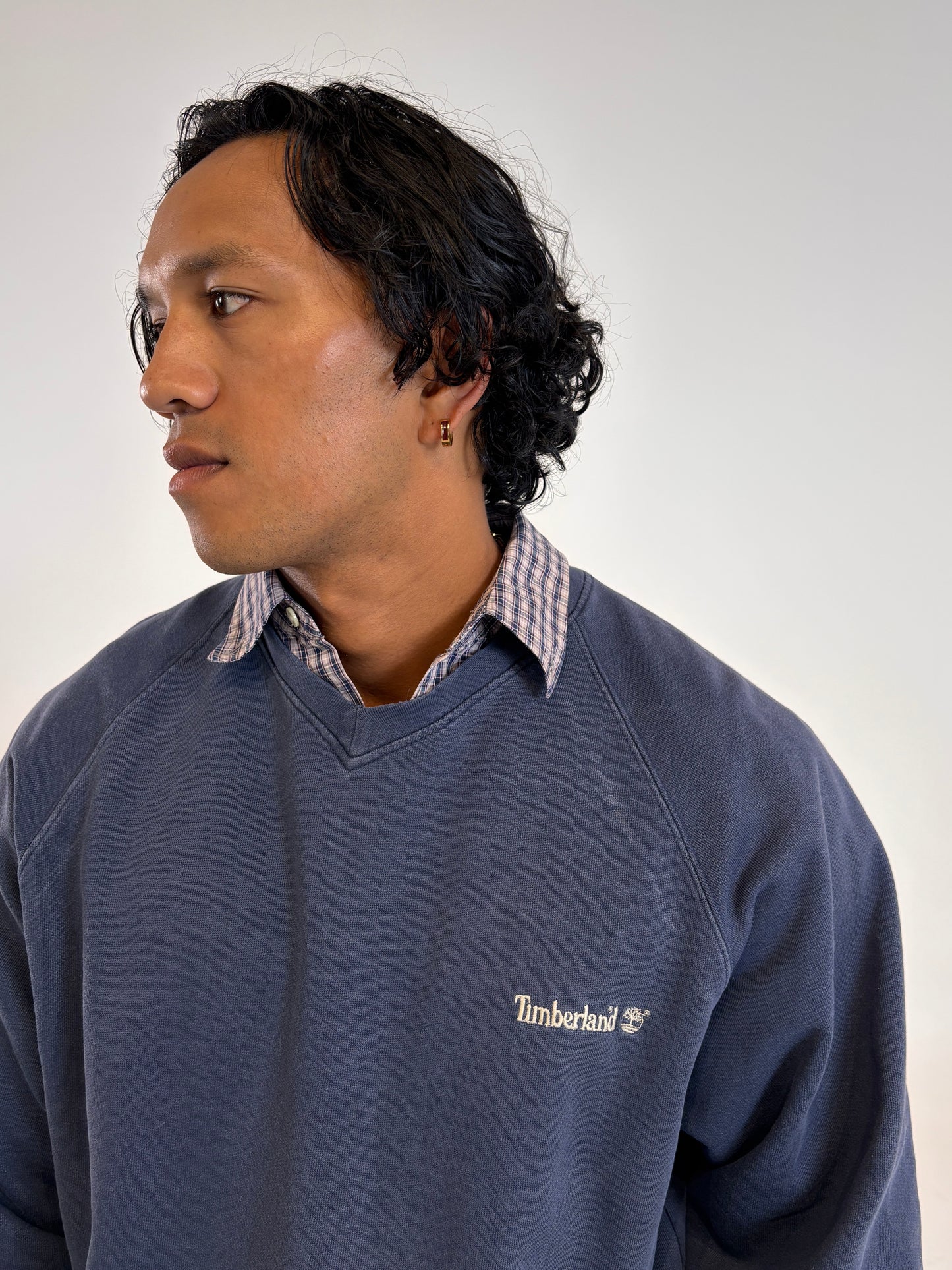 2000'S TIMBERLAND CREWNECK (V NECK) NAVY