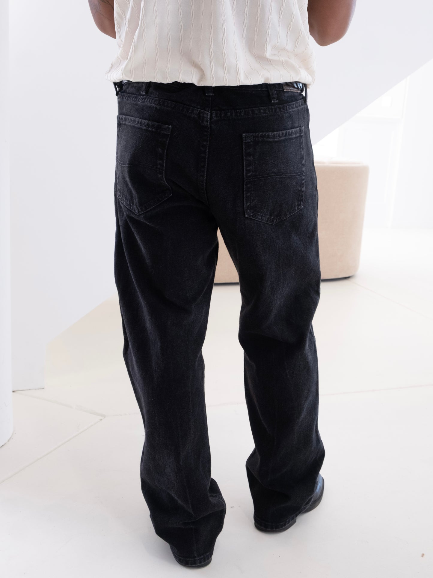Y2K LEE DUGAREES STRAIGHT FIT JEANS BLACK