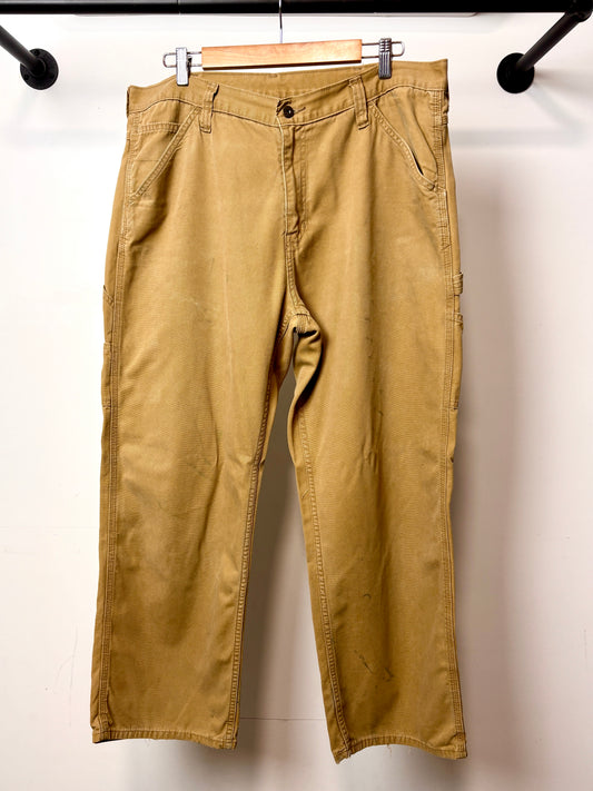 Y2K FADED GLORY CARPENTER PANTS TAN