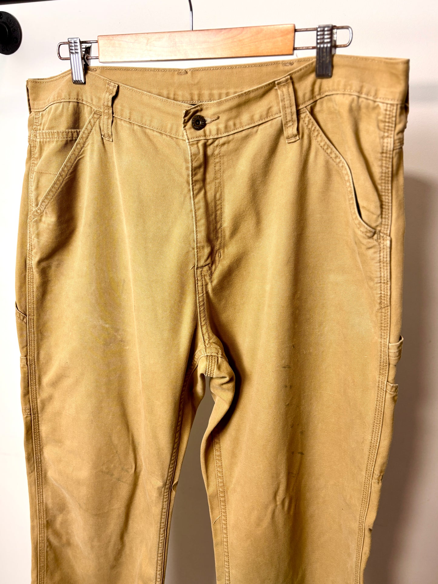 Y2K FADED GLORY CARPENTER PANTS TAN