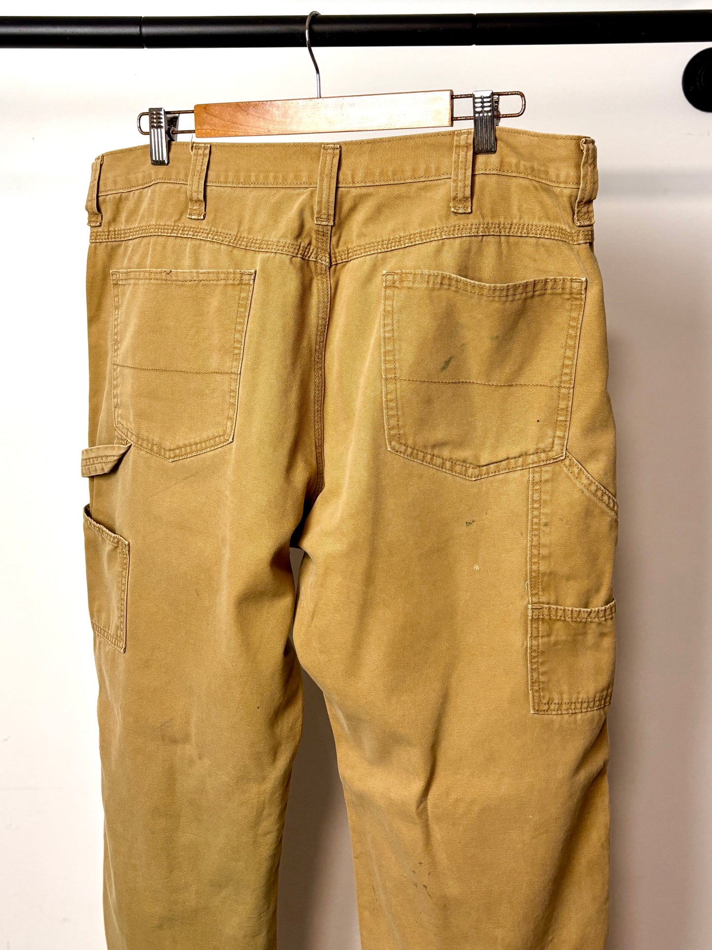 Y2K FADED GLORY CARPENTER PANTS TAN