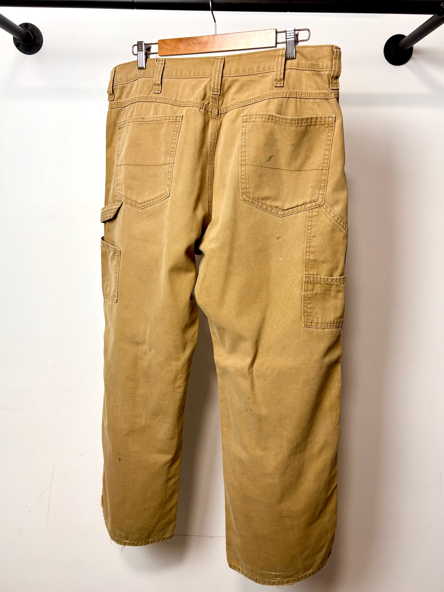 Y2K FADED GLORY CARPENTER PANTS TAN