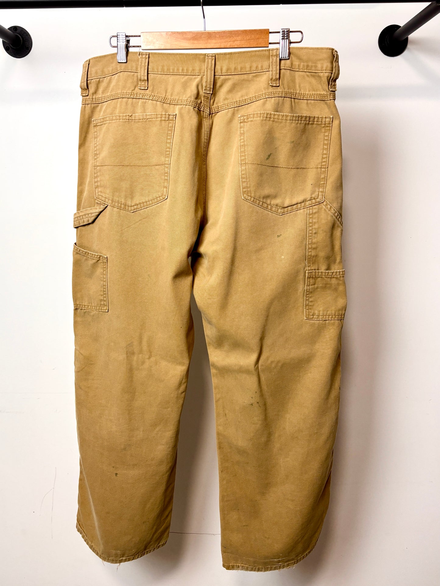 Y2K FADED GLORY CARPENTER PANTS TAN
