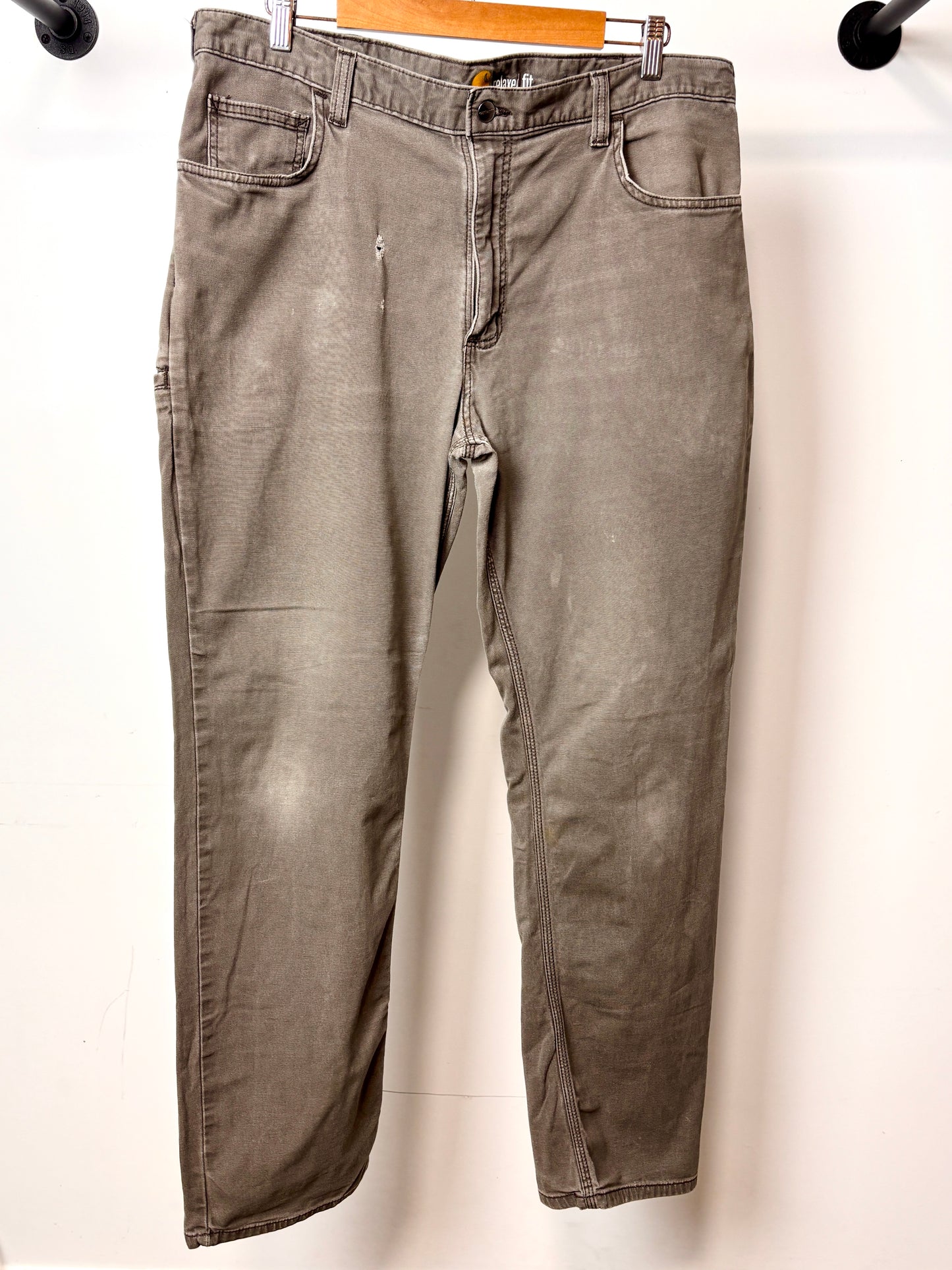 CARHARRT FADED CARPENTER RELAXED FIT PANTS GREY