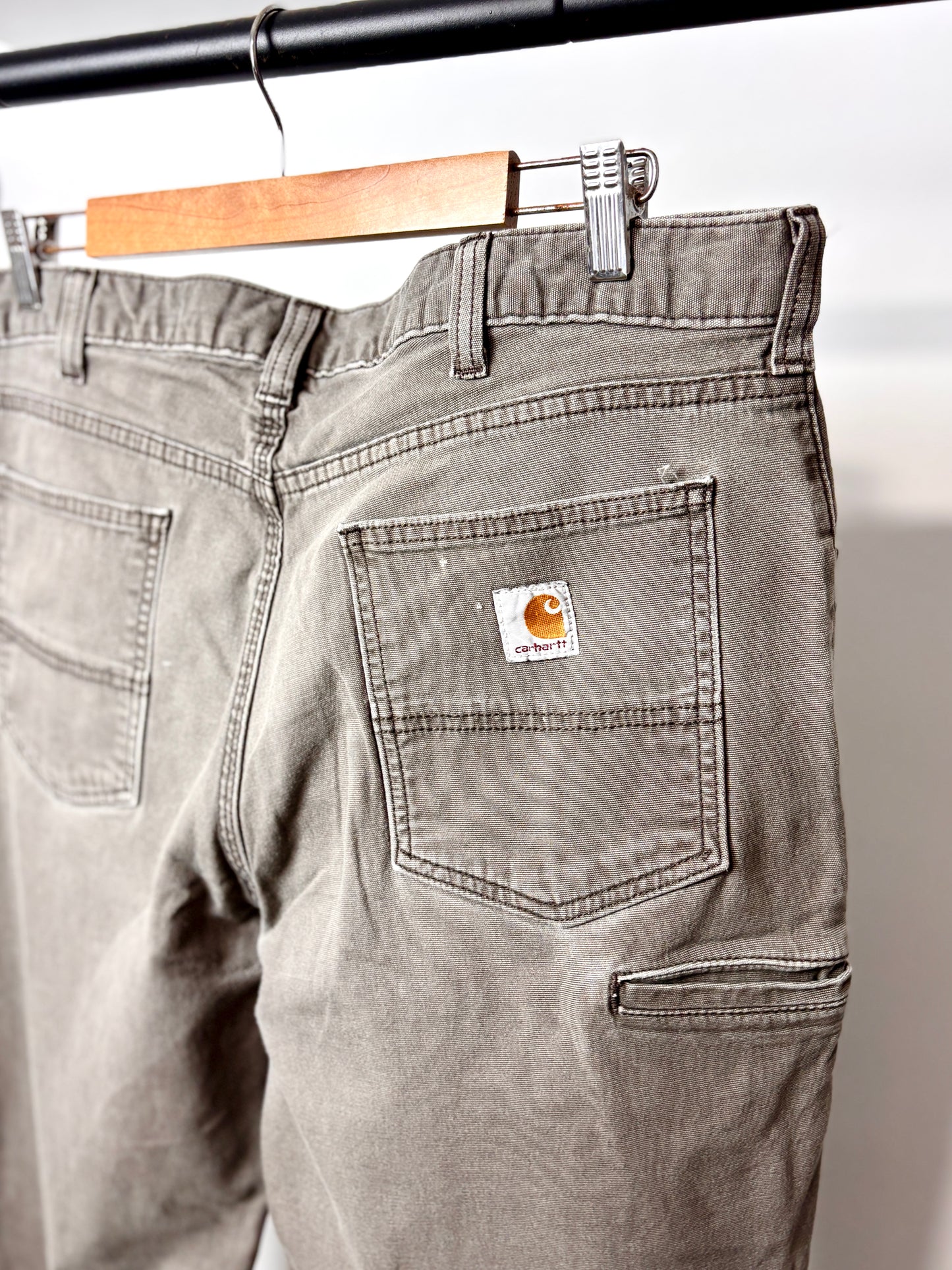 CARHARRT FADED CARPENTER RELAXED FIT PANTS GREY