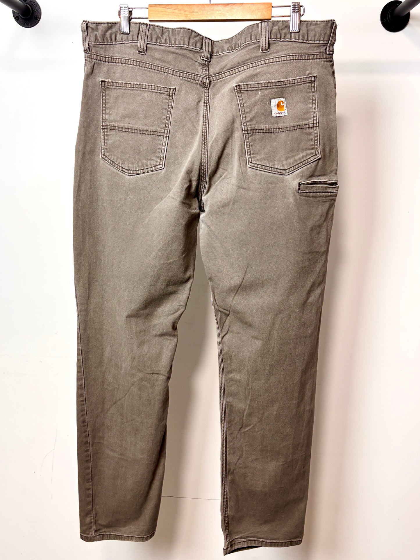 CARHARRT FADED CARPENTER RELAXED FIT PANTS GREY