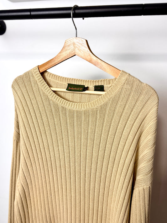 Y2K OVERSIZED TIMBERLAND SWEATER BEIGE