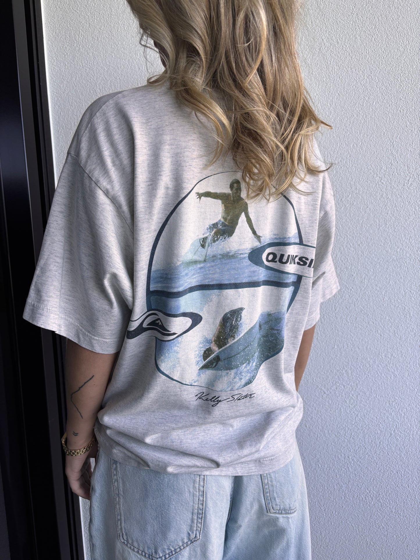 VINTAGE QUIKSILVER KELLY SLATER TEE GREY