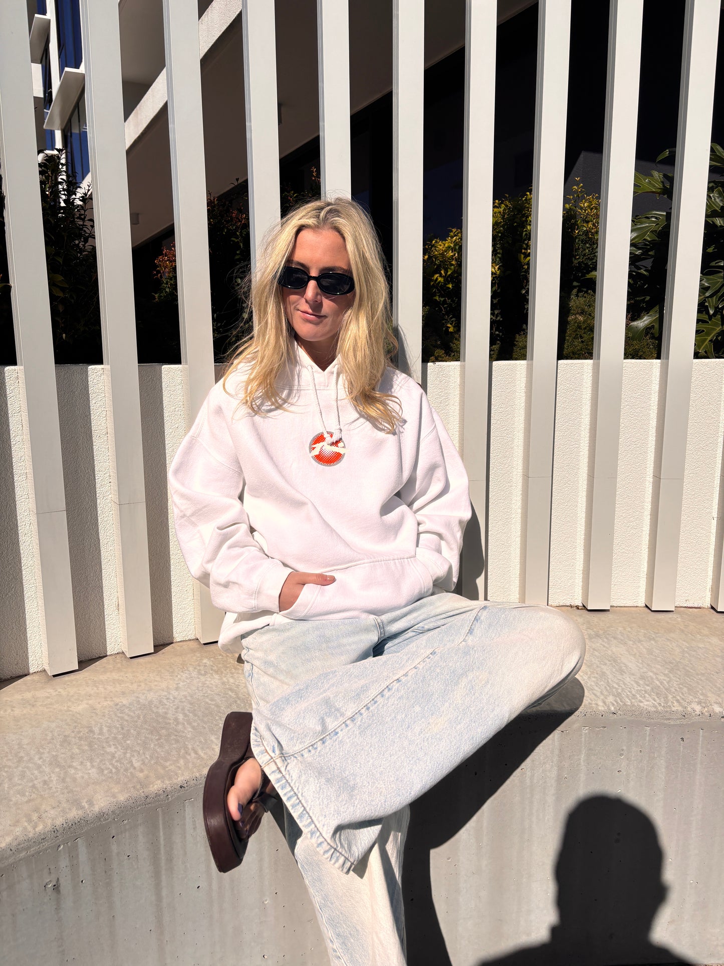 VINTAGE RUSTY HOODIE WHITE