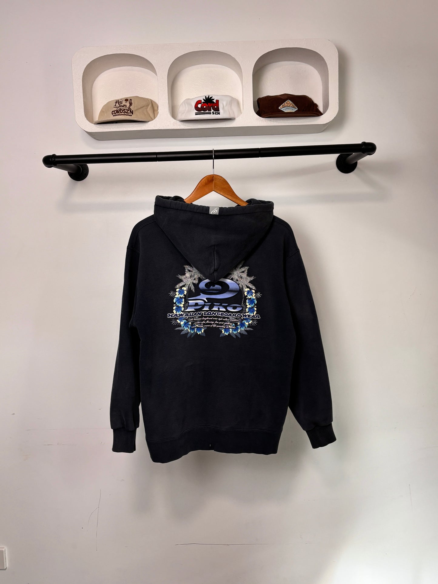 VINTAGE PIKO HOODIE NAVY