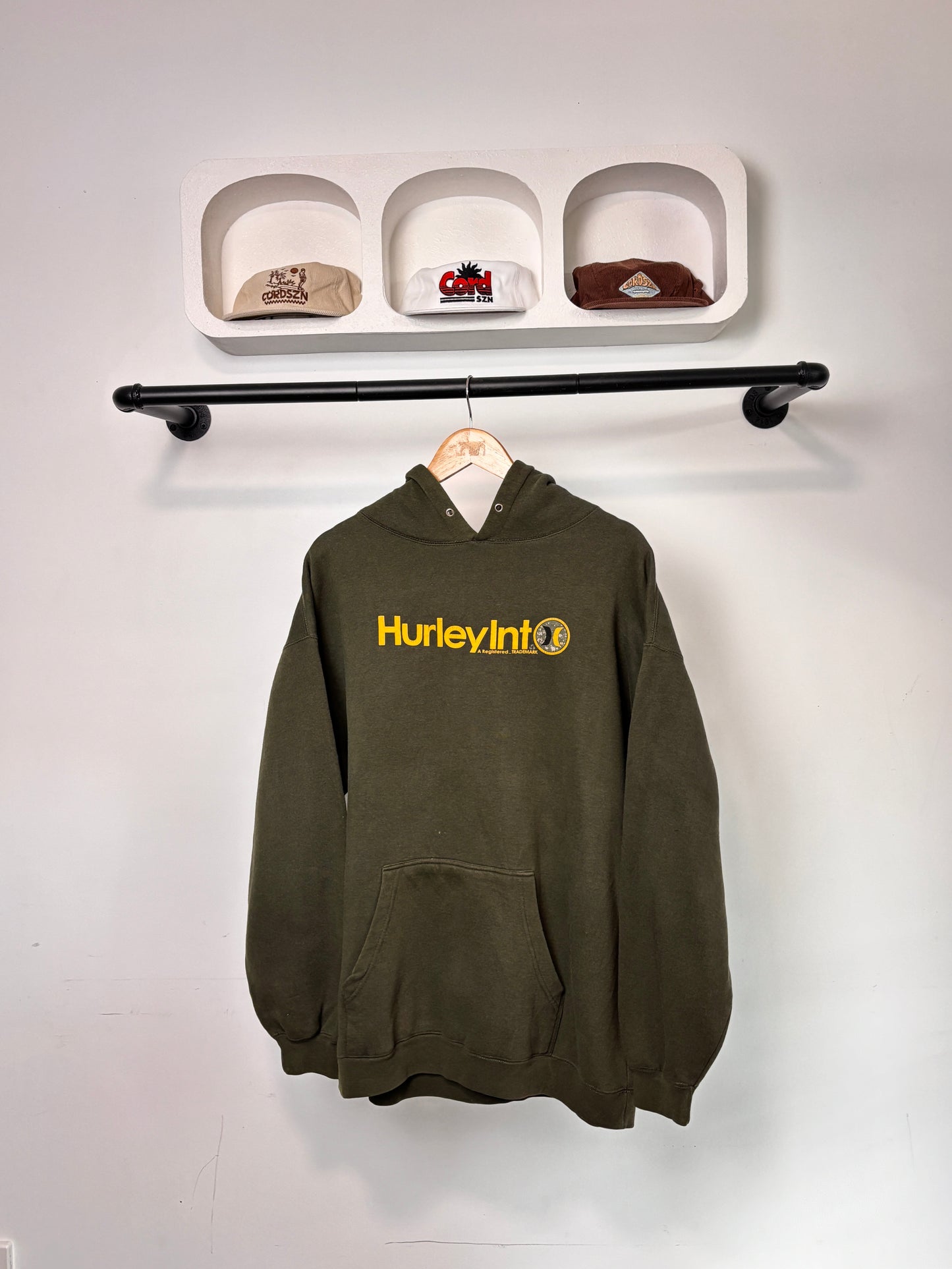 VINTAGE HURLEY HOODIE DARK GREEN