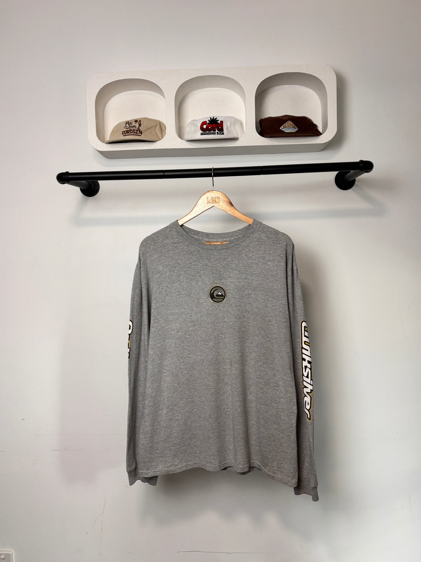 Y2K QUIKSILVER LONGSLEEVE TEE GREY