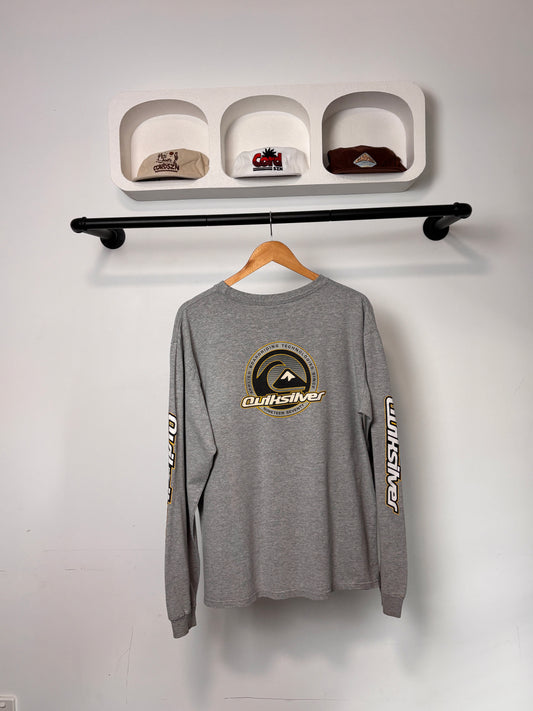 Y2K QUIKSILVER LONGSLEEVE TEE GREY