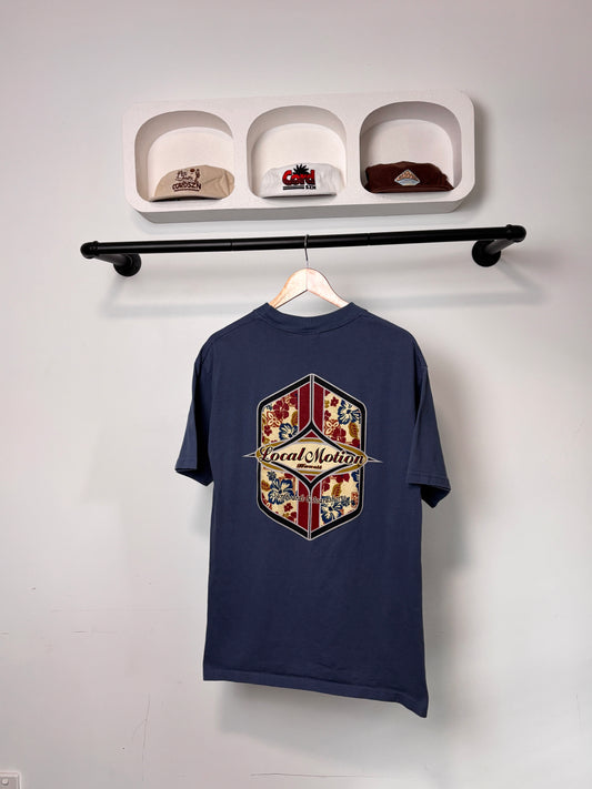 VINTAGE LOCAL MOTION HAWAII TEE NAVY