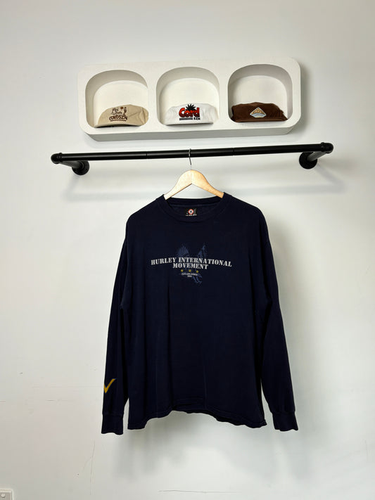 VINTAGE HURLEY LONGSLEEVE TEE NAVY