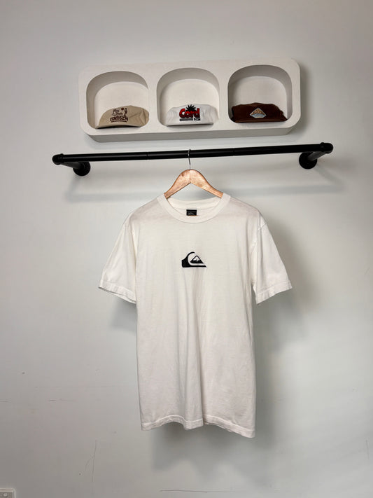 VINTAGE QUIKSILVER SIMPLE BOARDRIDING TEE WHITE
