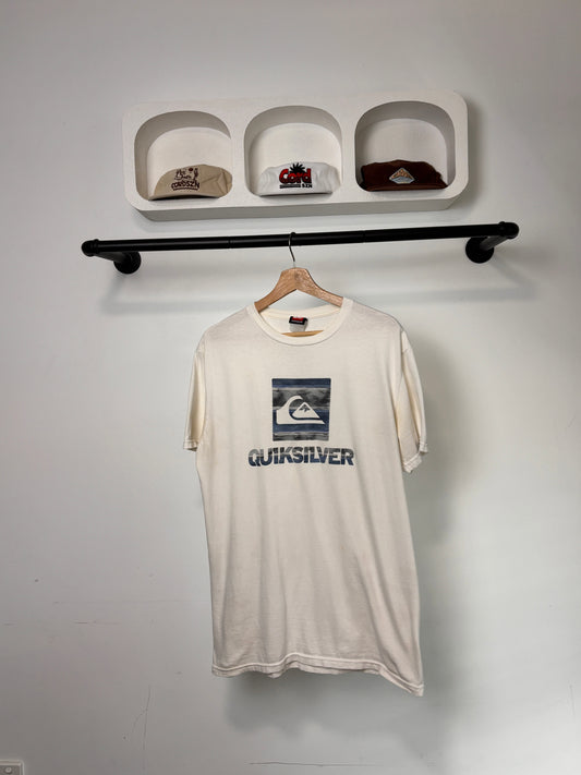 Y2K QUIKSILVER TEE BLUE & WHITE