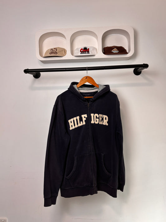 MODERN TOMMY HILFIGER ZIP UP JUMPER NAVY