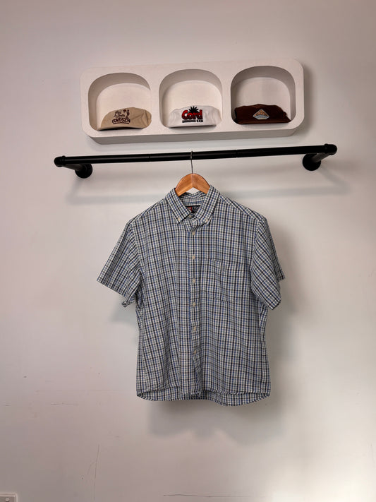 Y2K CHAPS BUTTON UP BLUE