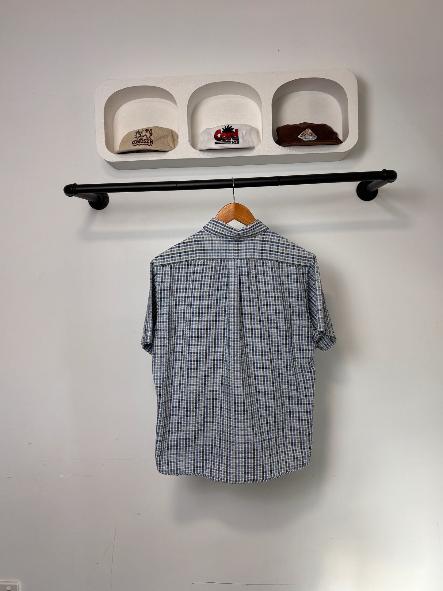 Y2K CHAPS BUTTON UP BLUE