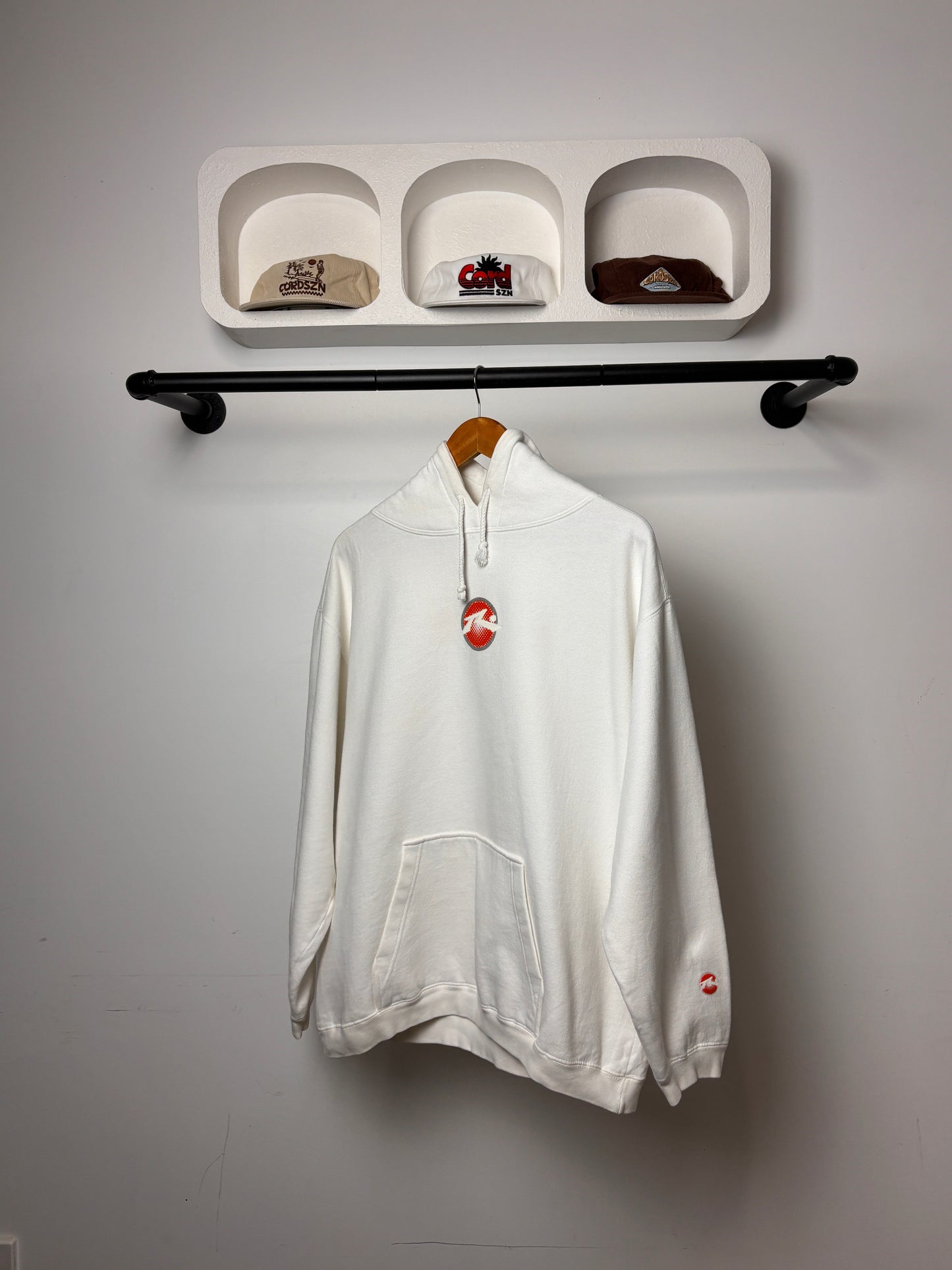 VINTAGE RUSTY HOODIE WHITE