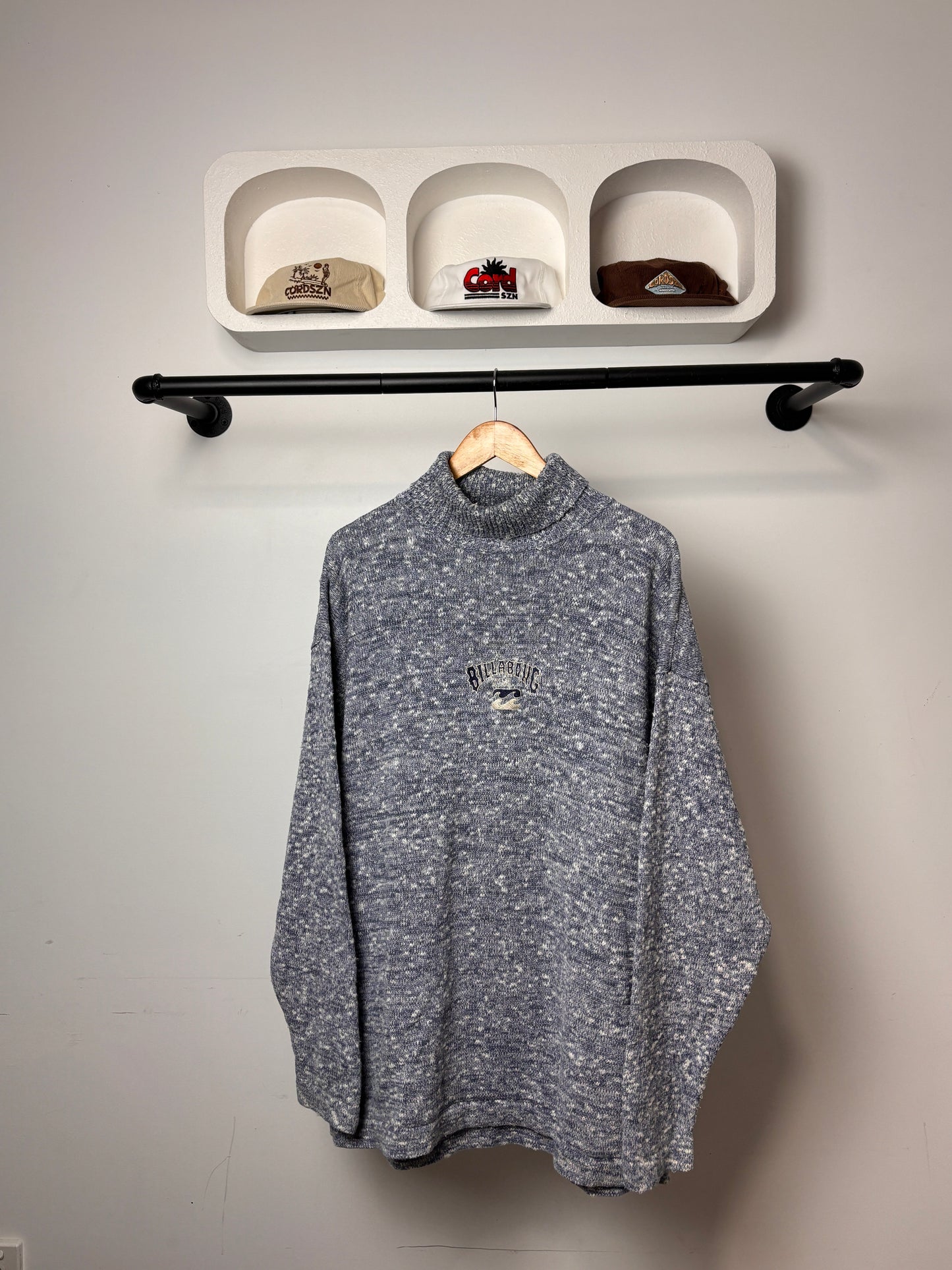 VINTAGE BILLABONG TURTLENECK SWEATER BLUE