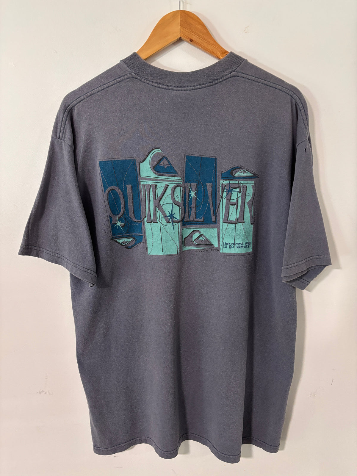 VINTAGE QUIKSILVER TEE BLUE